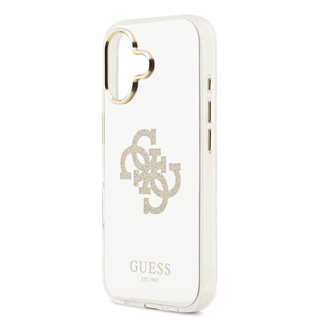 Guess PC/TPU Mirror 4G Glitter Logo MagSafe iPhone 17 (Arany)