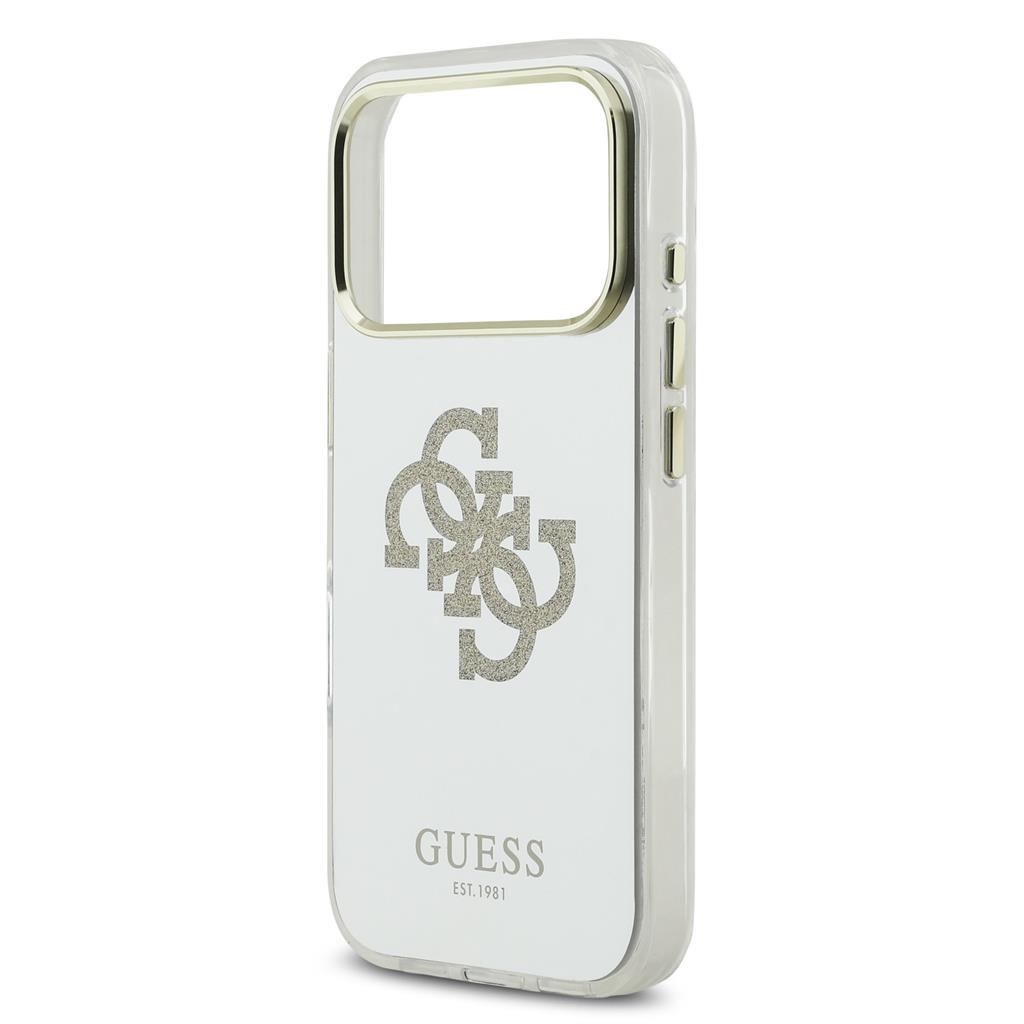 Guess PC/TPU Mirror 4G Glitter Logo MagSafe iPhone 17 Pro Max (Arany)
