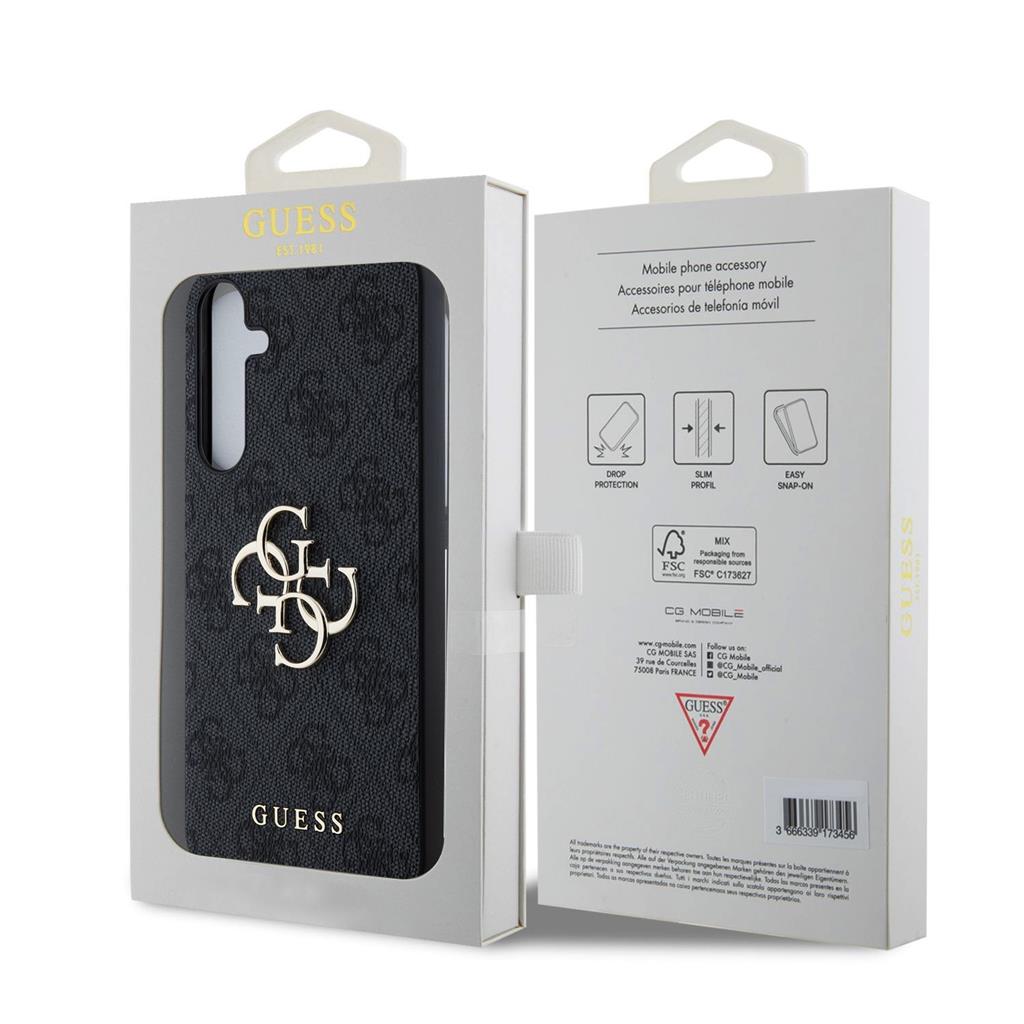Samsung Galaxy A35 5G Guess PU 4G Metal Logo tok (Szürke) - GUHCSA354GMGGR