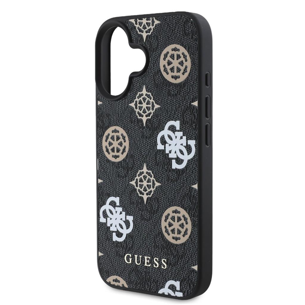Apple iPhone 16 Guess PU 4G Peony MagSafe tok (Fekete) - GUHMP16SP4PWPK