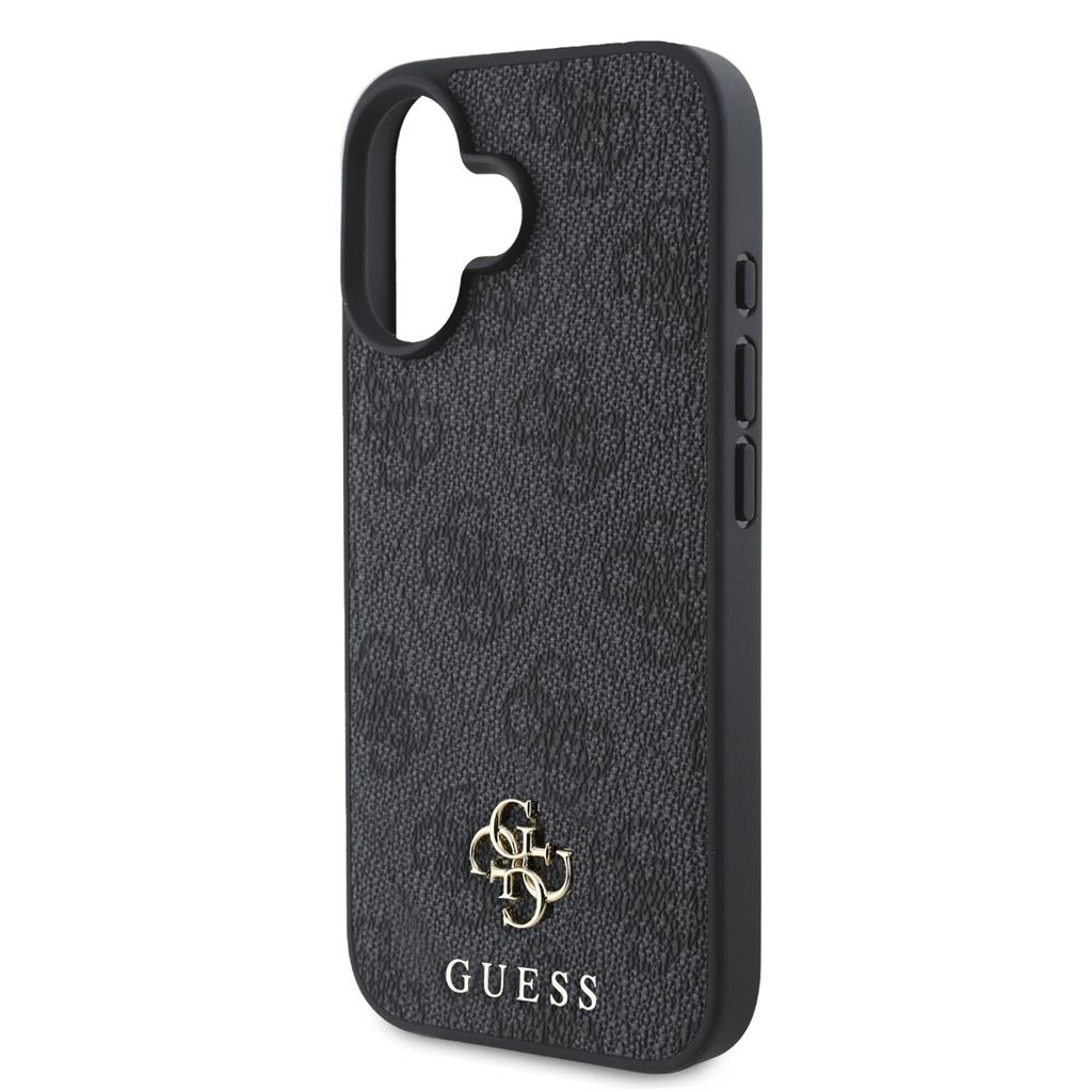 Apple iPhone 16 Guess PU 4G Small Metal Logo MagSafe tok (Szürke) - GUHMP16SP4SM4MK
