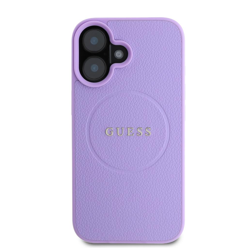 Apple iPhone 16 Plus Guess PU Grained Classic Logo MagSafe tok (Lila) - GUHMP16MPGHSMMU