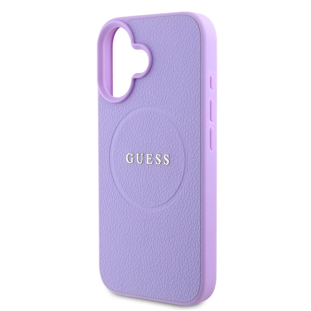 Apple iPhone 16 Plus Guess PU Grained Classic Logo MagSafe tok (Lila) - GUHMP16MPGHSMMU