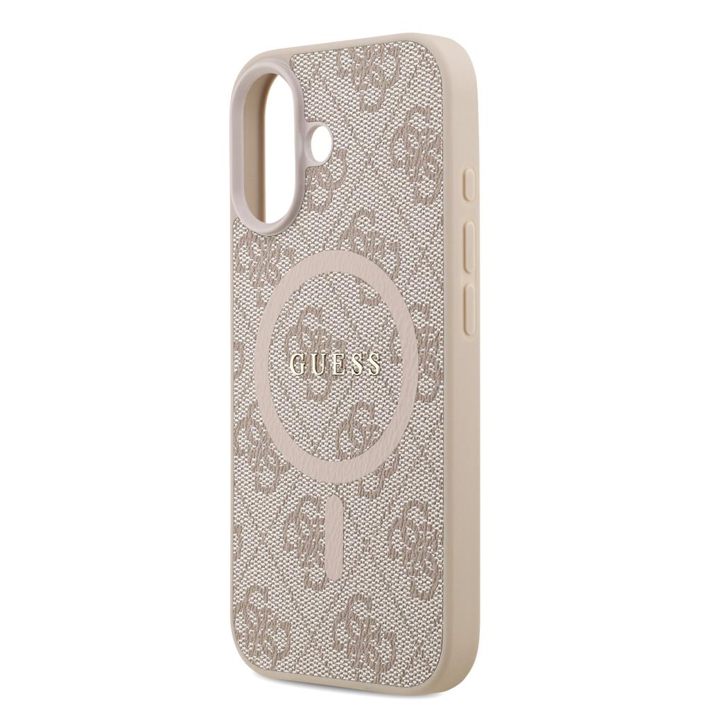Guess PU Leather 4G Colored Ring MagSafe iPhone 17 (Rózsaszín)