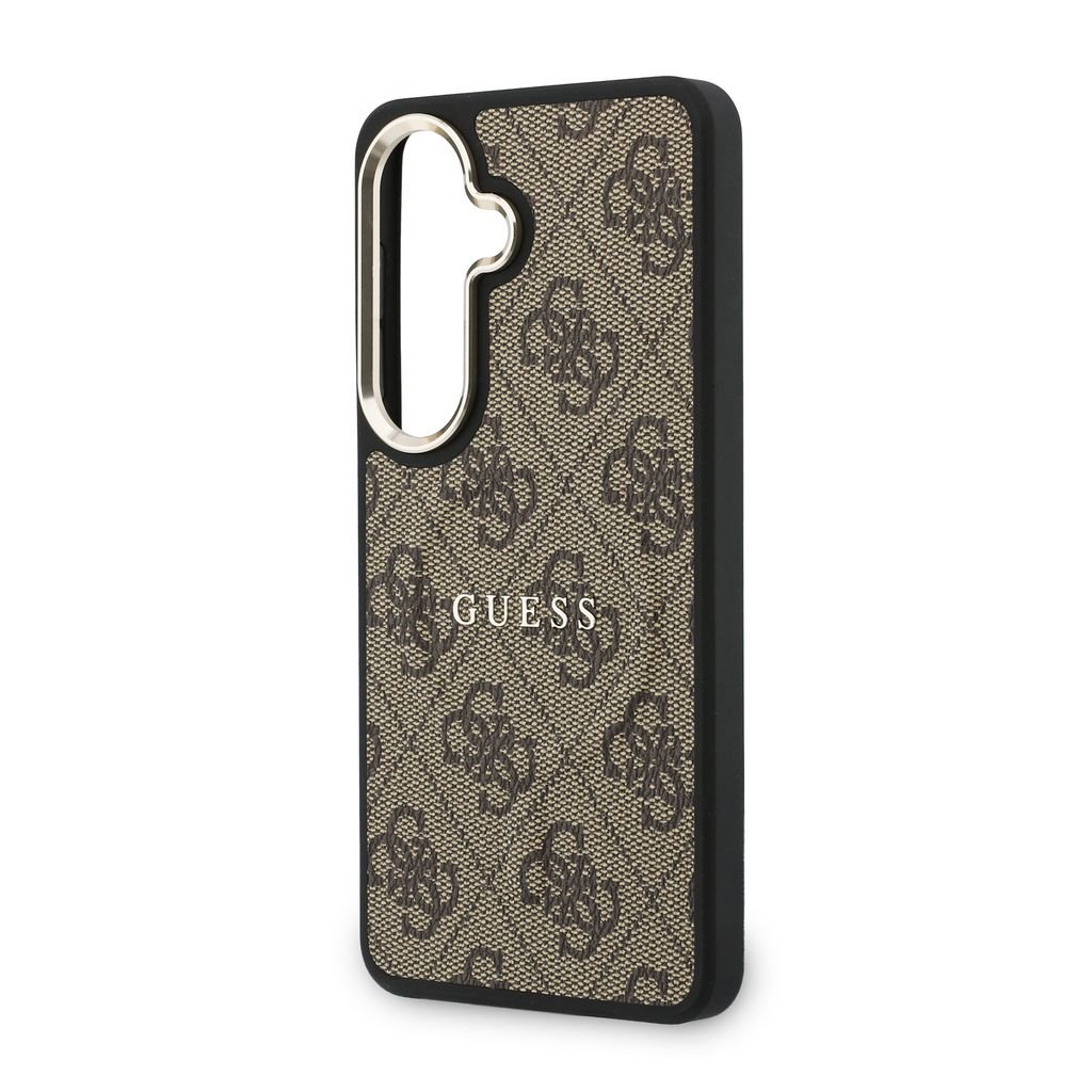 Guess PU Leather 4G Gold Frame Magnetic tok Samsung Galaxy S26 (Barna) - GUHMS26SP4MSEGCW