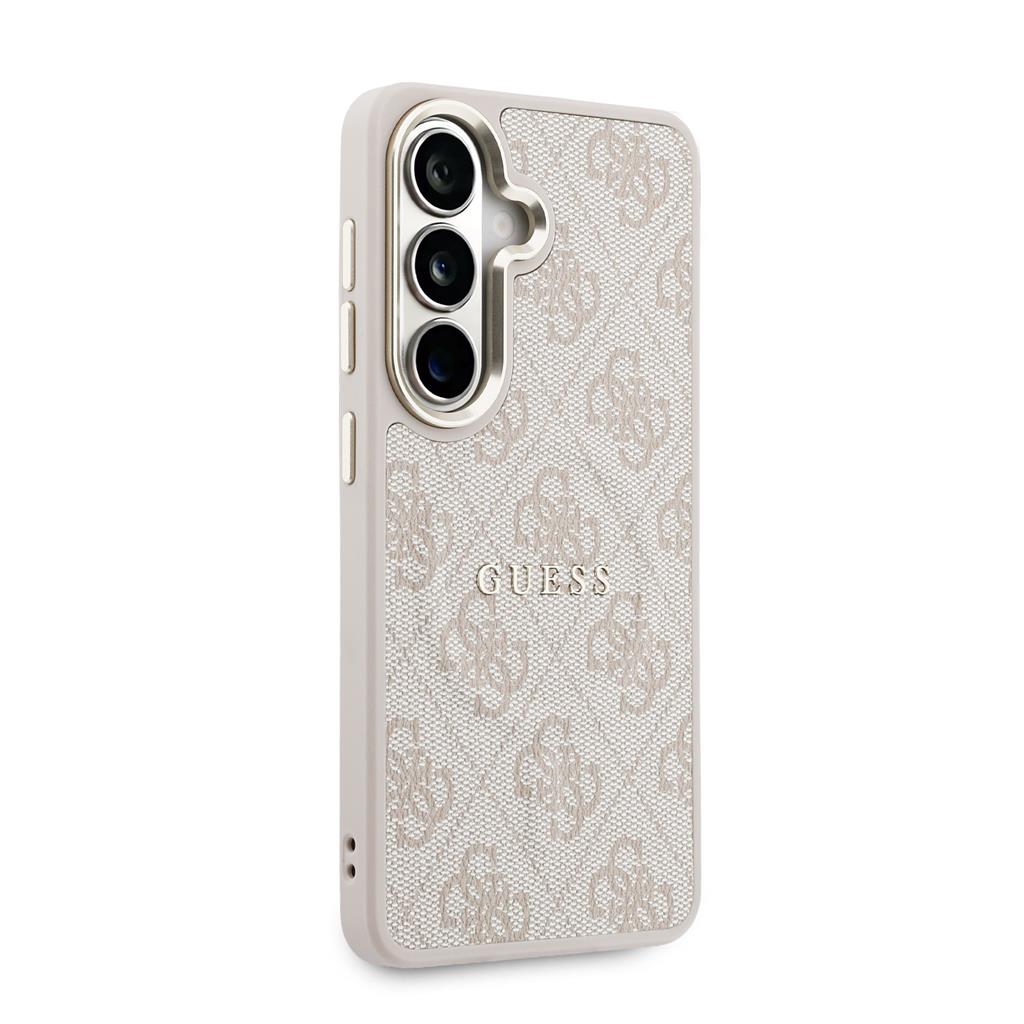 Guess PU Leather 4G Gold Frame Magnetic tok Samsung Galaxy S26+ (Rózsaszín) - GUHMS26MP4MSEGCP