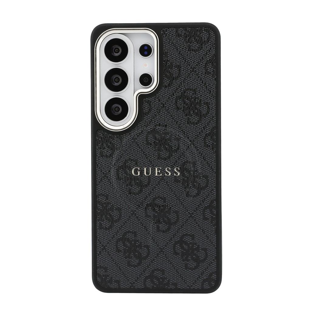 Guess PU Leather 4G Gold Frame Magnetic tok Samsung Galaxy S26 Ultra (Fekete) - GUHMS26LP4MSEGCK