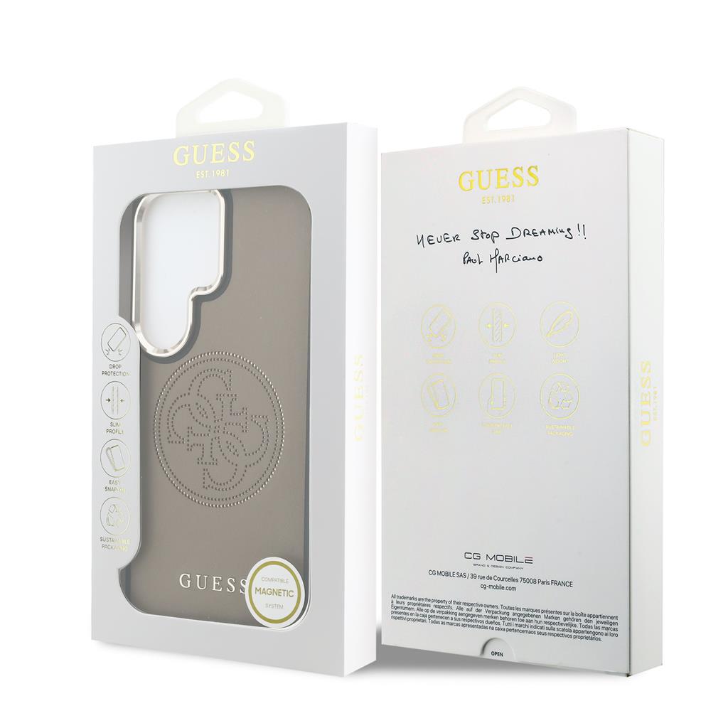 Guess PU Perforated 4G Logo Magnetic Samsung Galaxy S26 Ultra (Barna)