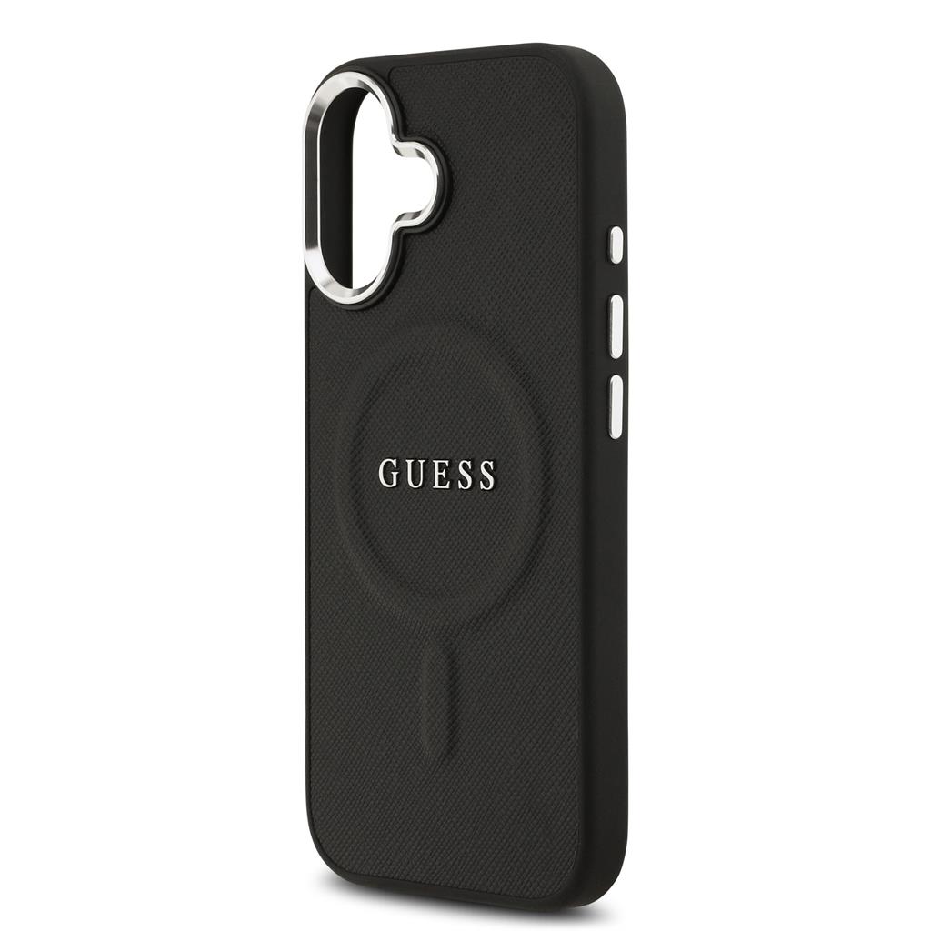 Guess PU Saffiano MagSafe iPhone 17 (Fekete)
