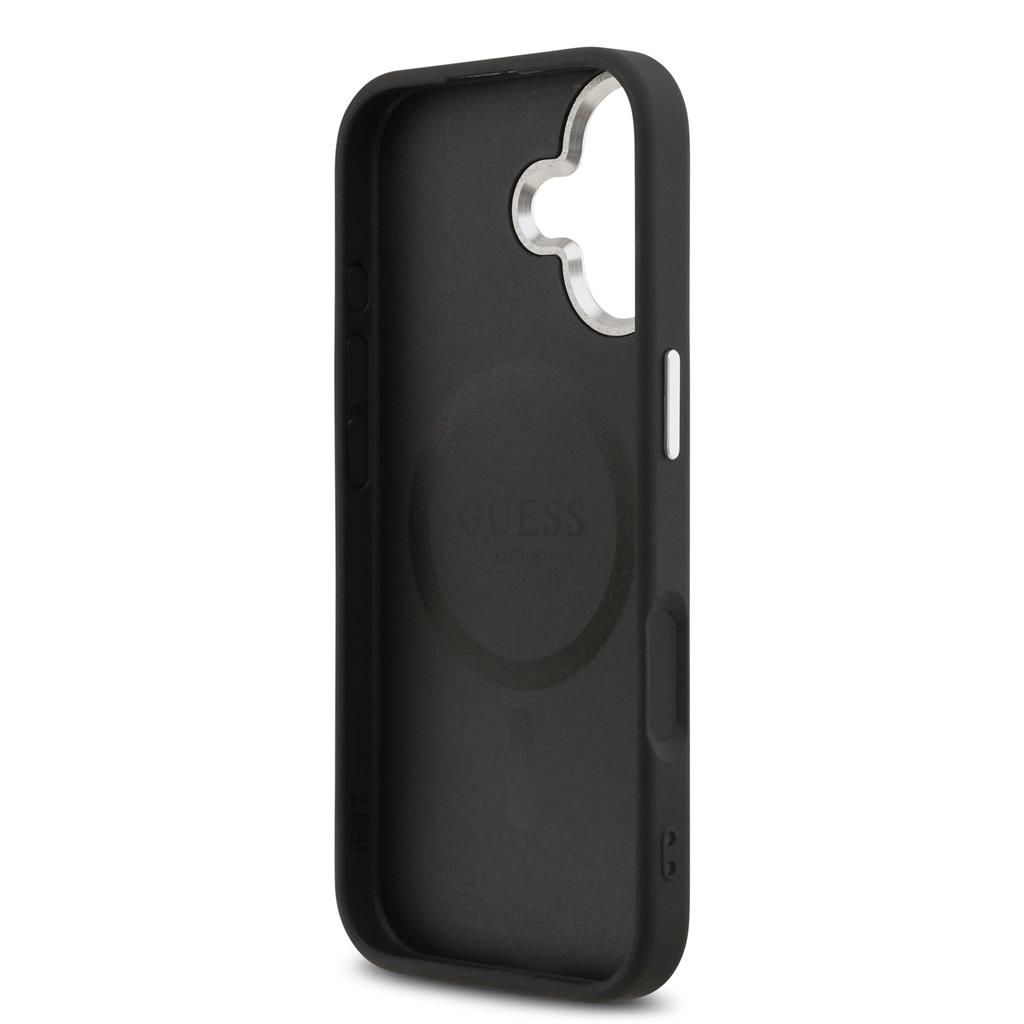 Guess PU Saffiano MagSafe iPhone 17 (Fekete)