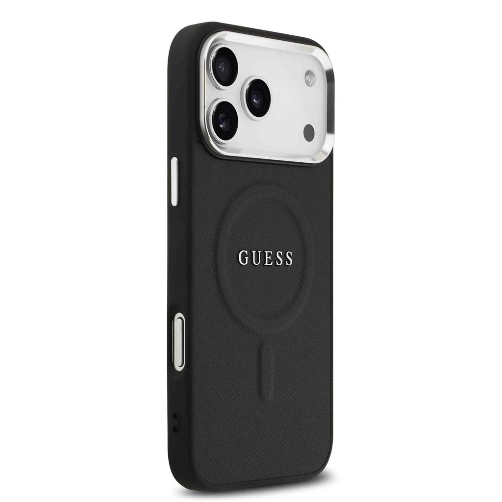 Guess PU Saffiano MagSafe iPhone 17 Pro Max (Fekete)