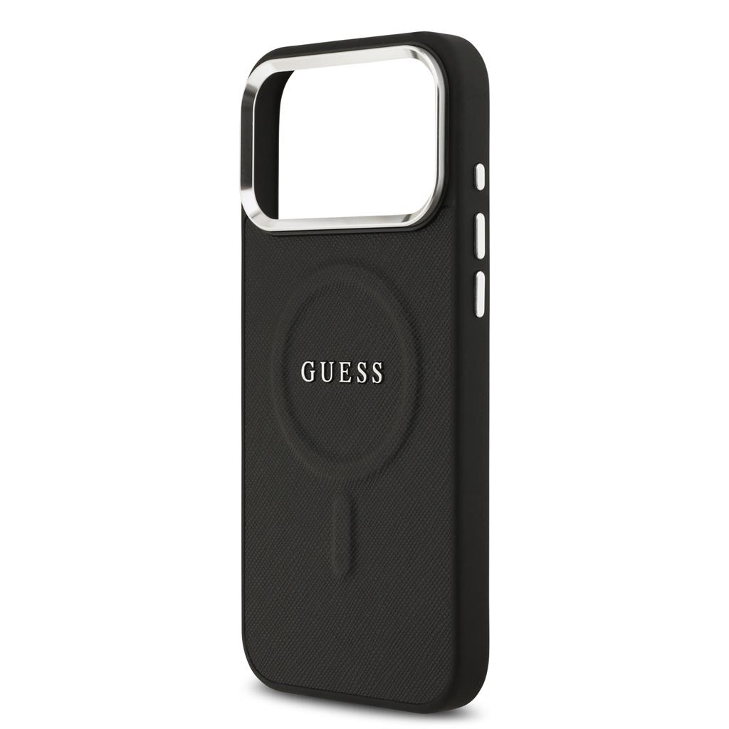 Guess PU Saffiano MagSafe iPhone 17 Pro Max (Fekete)