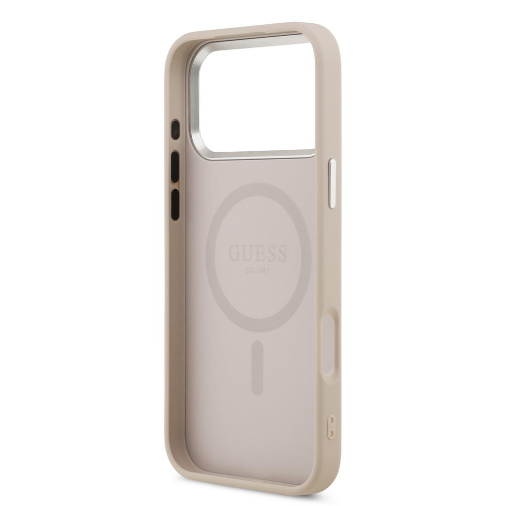 Guess PU Saffiano MagSafe iPhone 17 Pro (Rózsaszín)