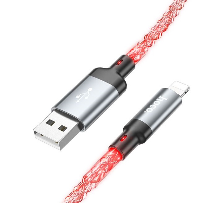 Hoco U112 adat/töltő kábel USB-A-lightning szürke 0