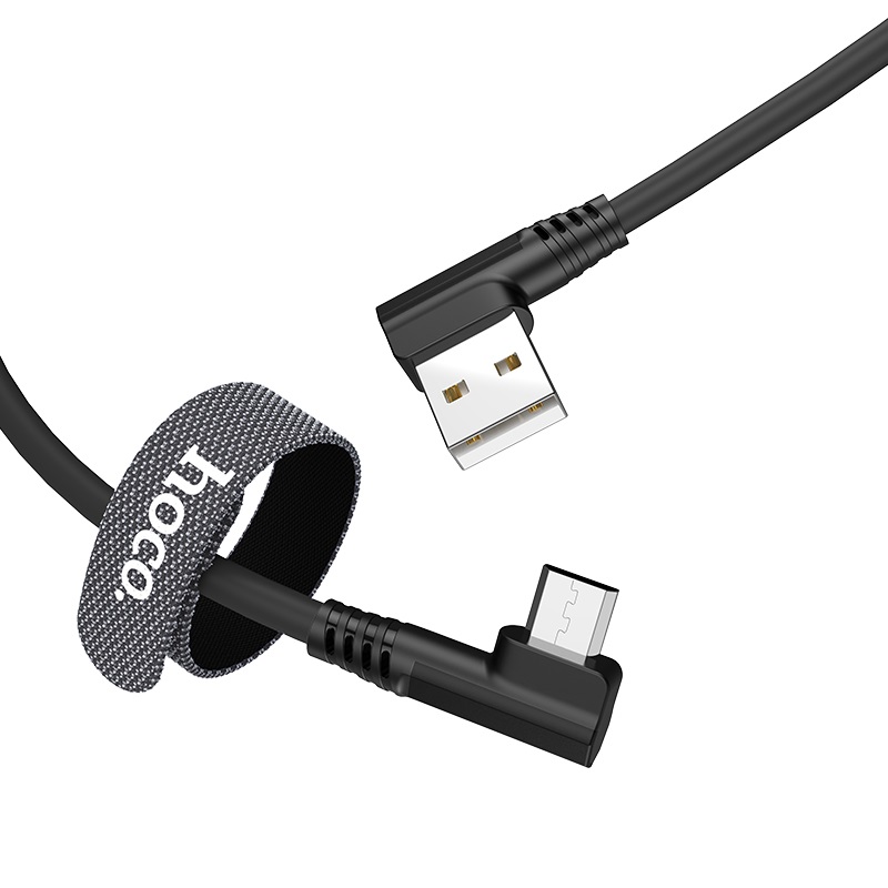 Hoco U83 microUSB kábel, 2,4A, 1,2m, fekete 0