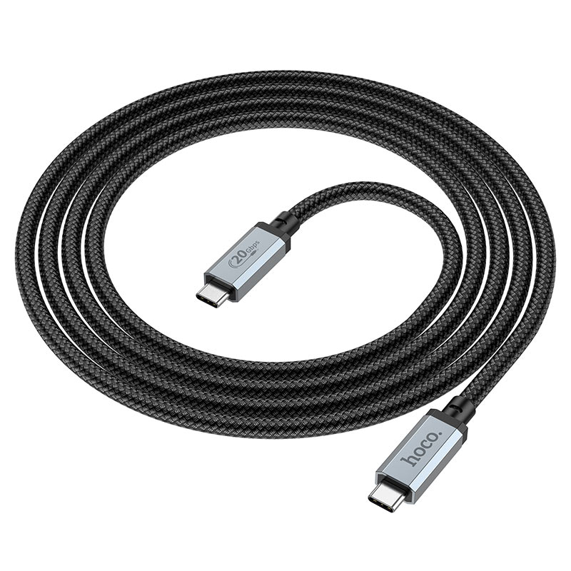 Hoco US05 USB-C Thunderbolt 3 100W kábel  fekete 0