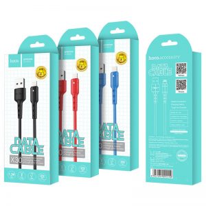 Hoco X30 lightning kábel, LED állapotjelző, 2A, 1,2m, fekete 1