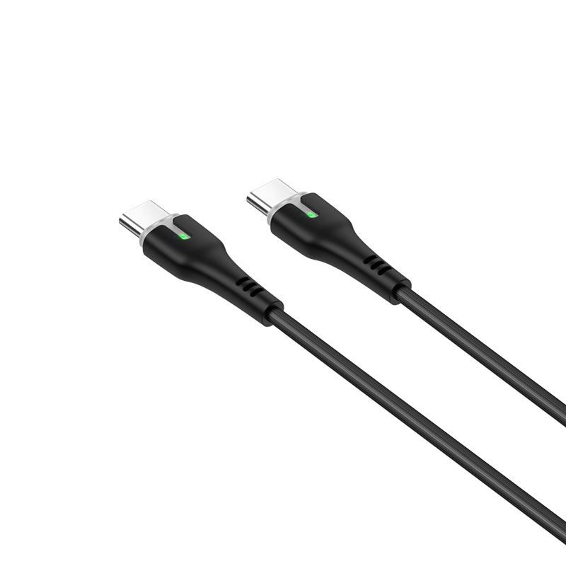 Hoco X45 type-C kábel, 2,4A, LED állapotjelző, 1m, fekete 1