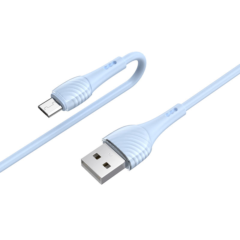 Hoco X49 microUSB kábel, 2.4A, 1M, kék 0