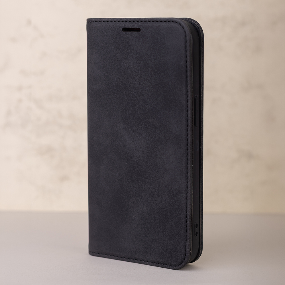 Honor 400 Lite Smart Sued notesz tok (Fekete)