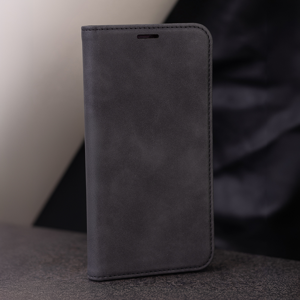 Honor 400 Lite Smart Sued notesz tok (Fekete)