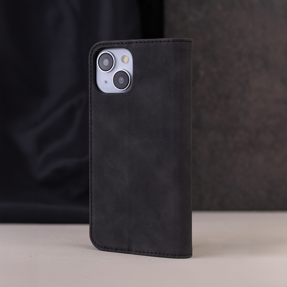 Honor 400 Lite Smart Sued notesz tok (Fekete)