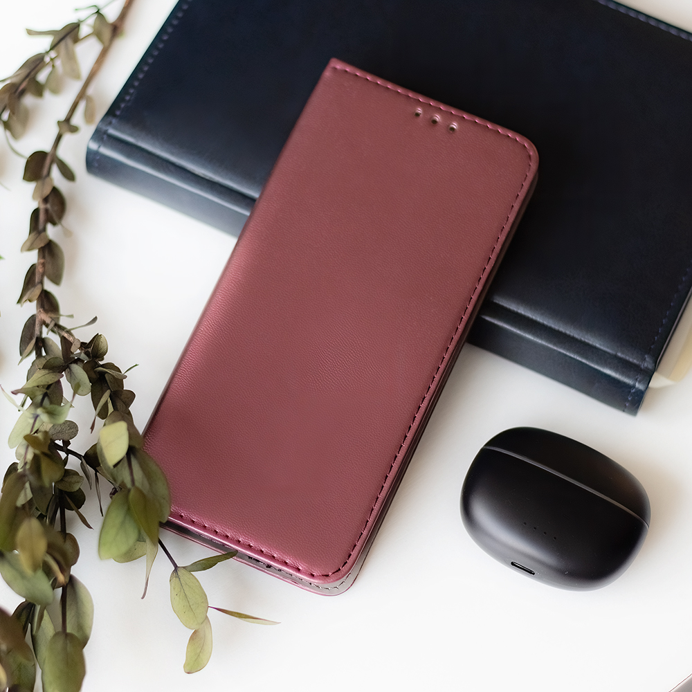 Honor Magic 8 Pro Smart magnetic nyitható tok (Bordó)