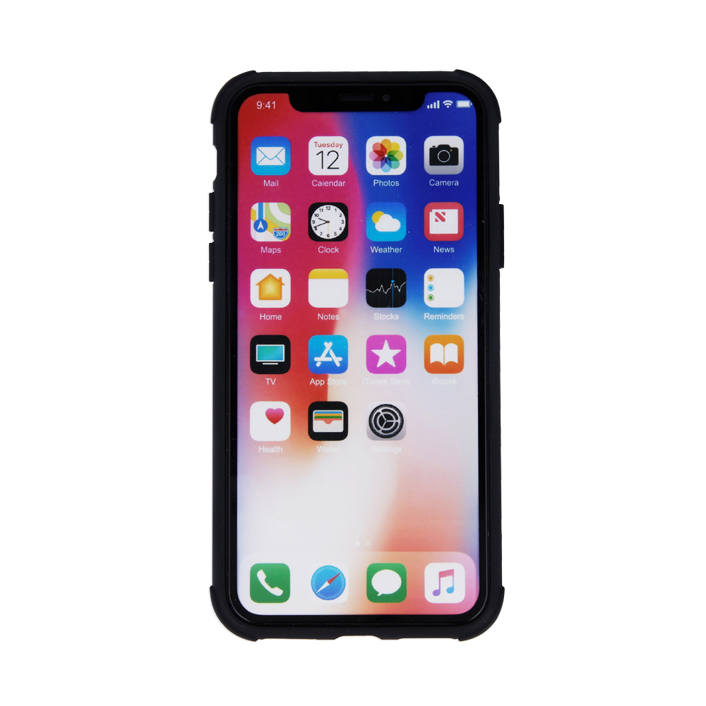 Huawei P30 defender rubber ütésálló hátlap tok (Fekete) 3
