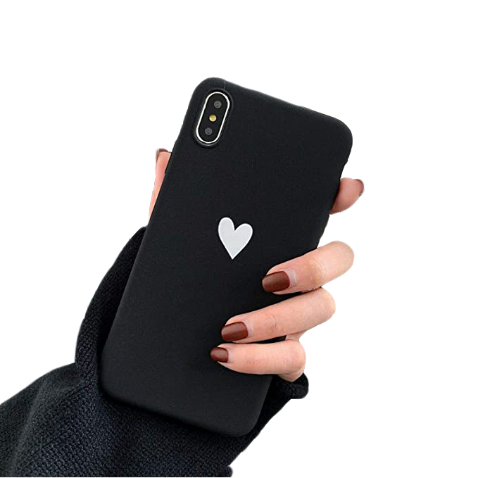 Huawei P30 Lite heart TPU hátlap tok (Fekete)