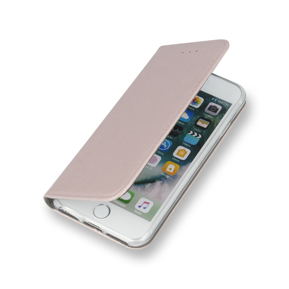 Huawei P40 Lite smart magnetic mágneses notesz tok (Rosegold) 2
