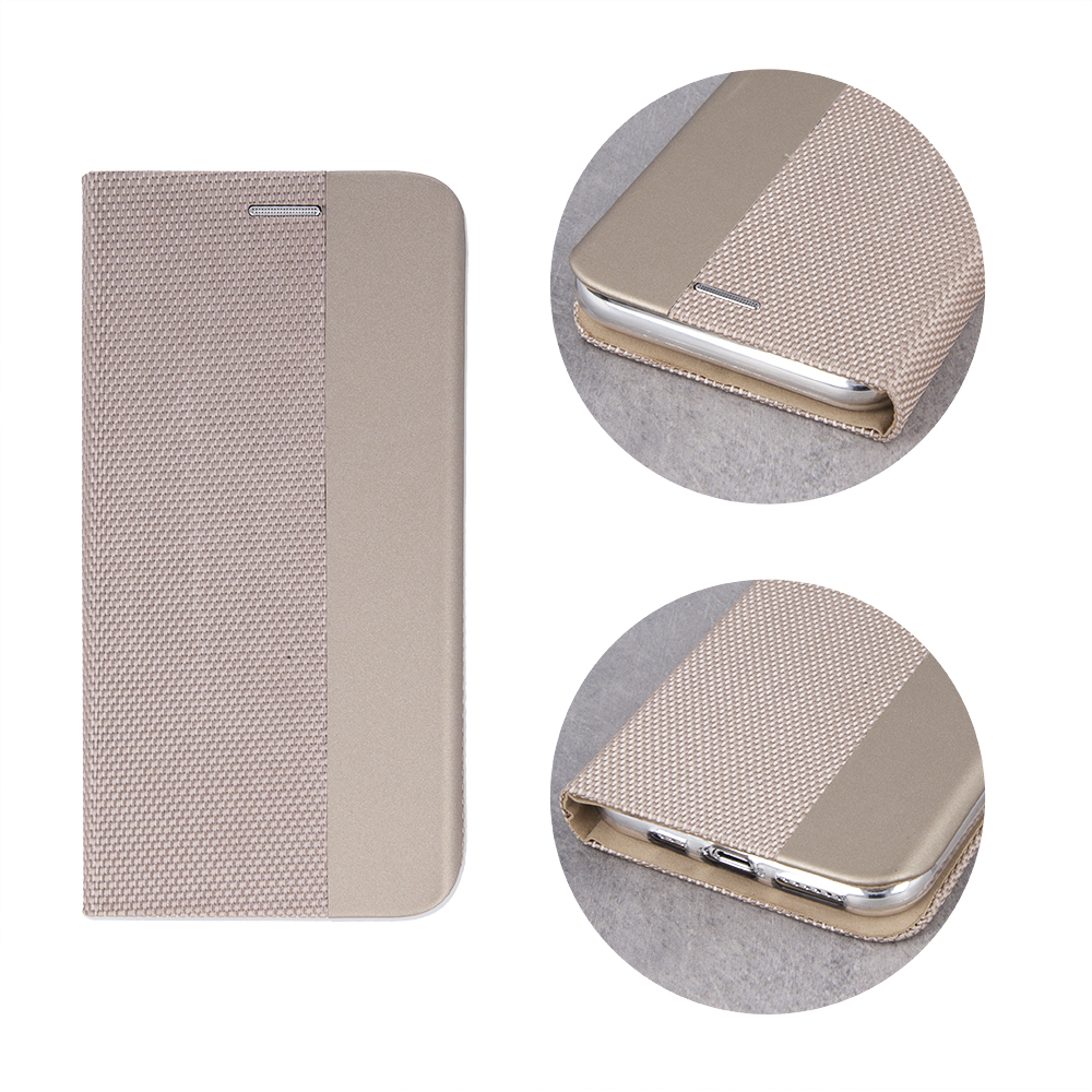 Huawei P40 Lite Smart Senso notesz tok (Arany)