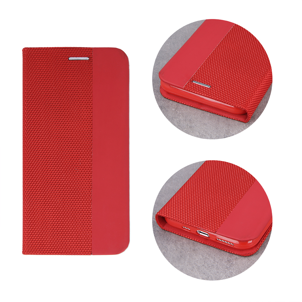 Huawei P40 Lite Smart Senso notesz tok (Piros)
