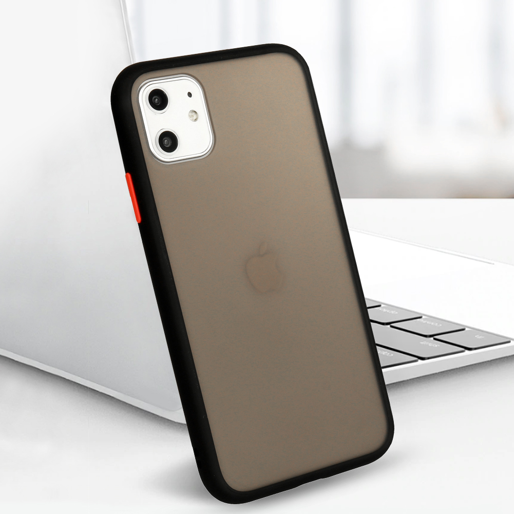 Huawei P40 Vennus color button hátlap tok (Fekete)