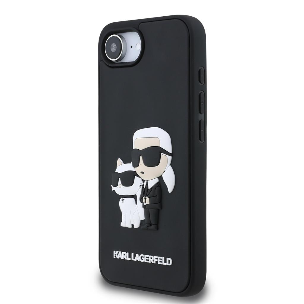 Apple iPhone SE 2022 Karl Lagerfeld 3D Karl & Choupette tok (Fekete) – KLHCPSE43DRKCNK