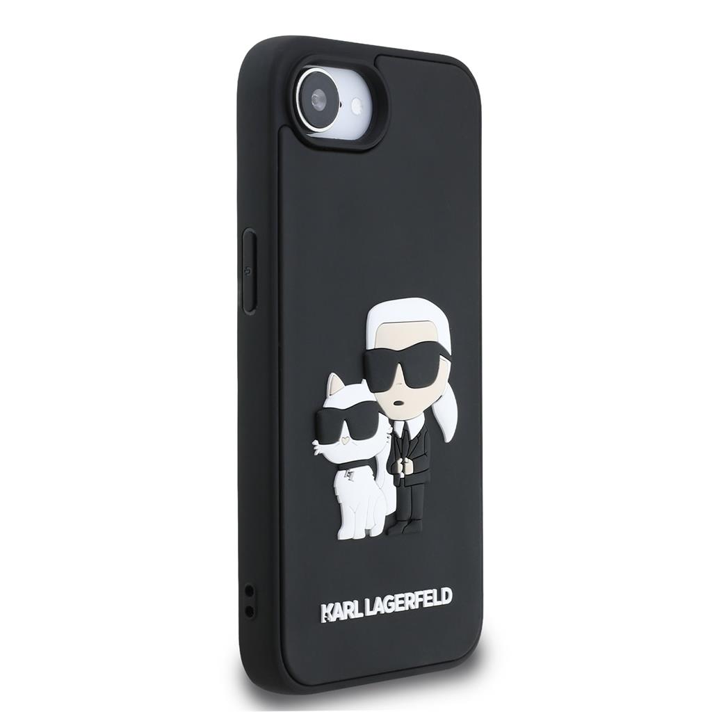 Apple iPhone SE 2022 Karl Lagerfeld 3D Karl & Choupette tok (Fekete) – KLHCPSE43DRKCNK