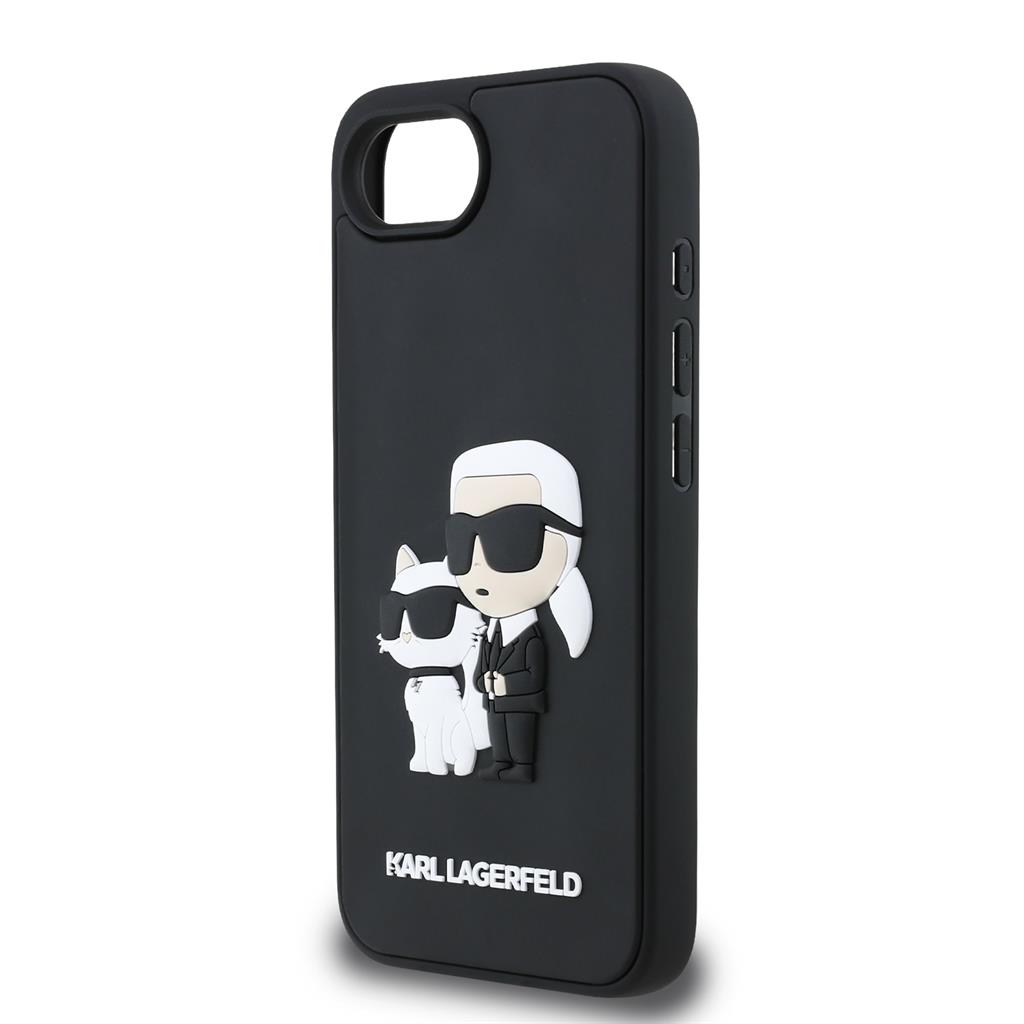 Apple iPhone SE 2022 Karl Lagerfeld 3D Karl & Choupette tok (Fekete) – KLHCPSE43DRKCNK