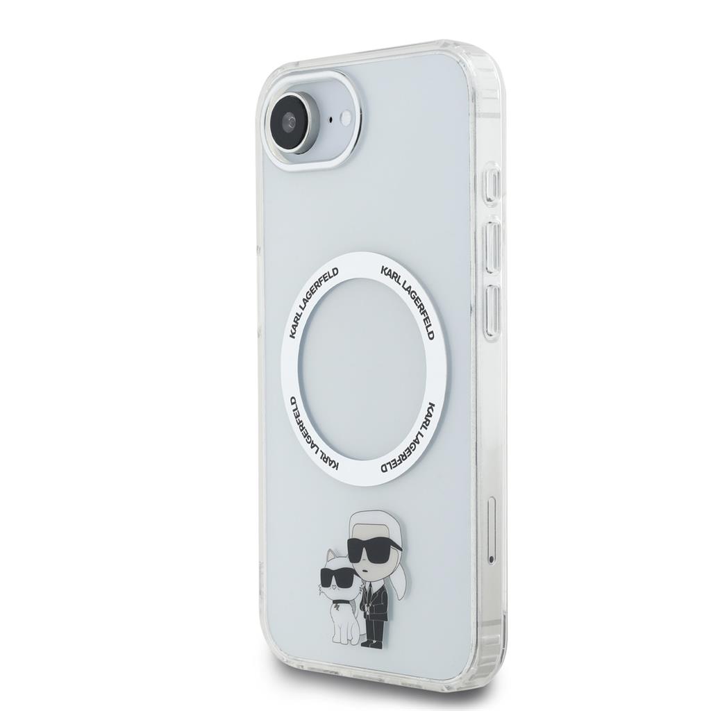 Apple iPhone 16e Karl Lagerfeld IML Karl and Choupette MagSafe tok (Átlátszó) – KLHMPSE4HNKCIT
