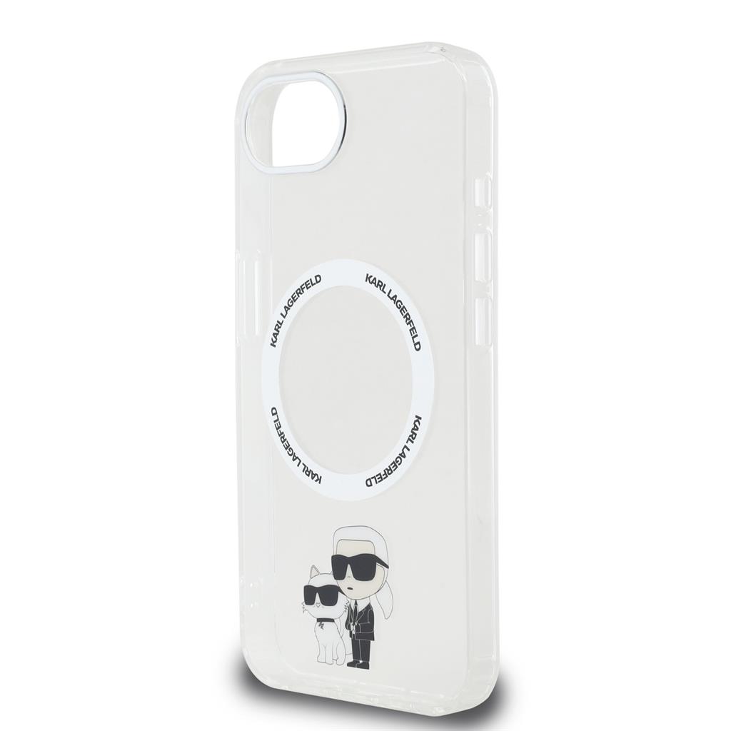 Apple iPhone 16e Karl Lagerfeld IML Karl and Choupette MagSafe tok (Átlátszó) – KLHMPSE4HNKCIT