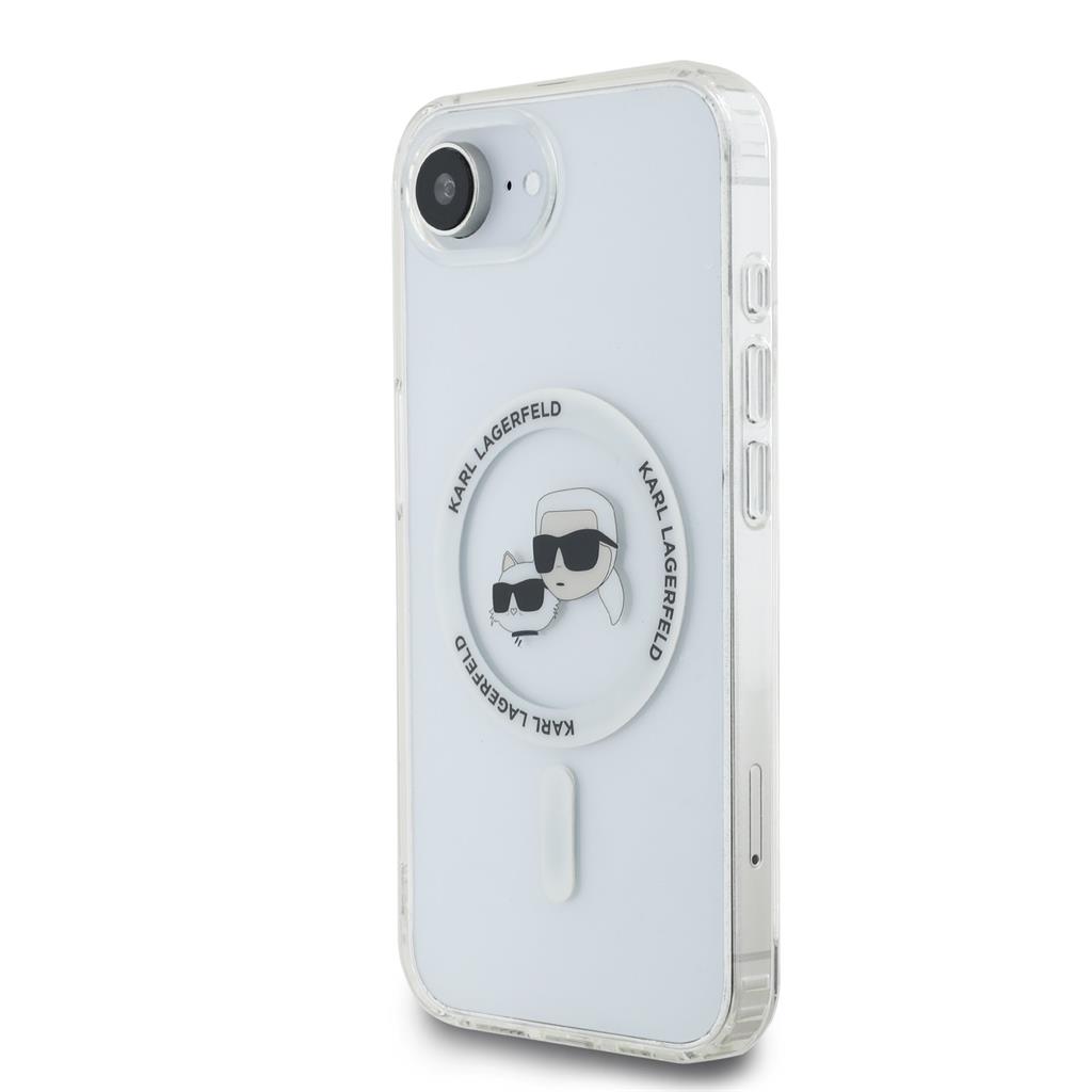 Apple iPhone 16e Karl Lagerfeld IML K&CH Heads Metal Frame MagSafe tok (Átlátszó) – KLHMPSE4HLSKCH
