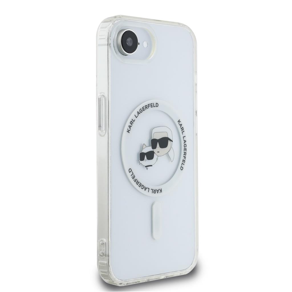 Apple iPhone 16e Karl Lagerfeld IML K&CH Heads Metal Frame MagSafe tok (Átlátszó) – KLHMPSE4HLSKCH