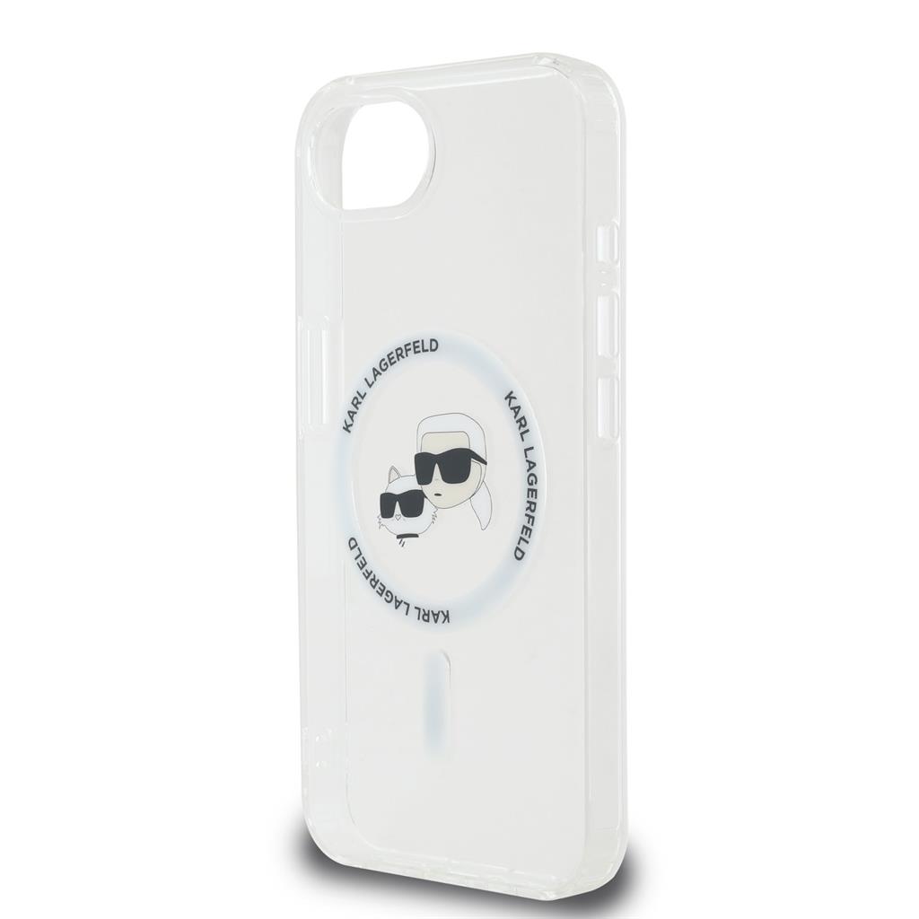 Apple iPhone 16e Karl Lagerfeld IML K&CH Heads Metal Frame MagSafe tok (Átlátszó) – KLHMPSE4HLSKCH