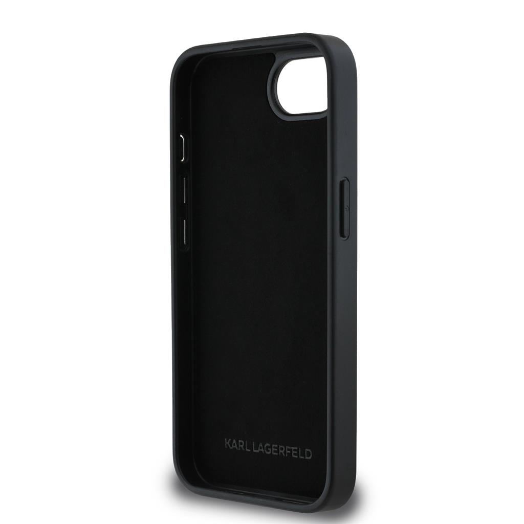 Apple iPhone 16e Karl Lagerfeld PU Saffiano Karl and Choupette tok (Fekete) – KLHCPSE4SANKCPK