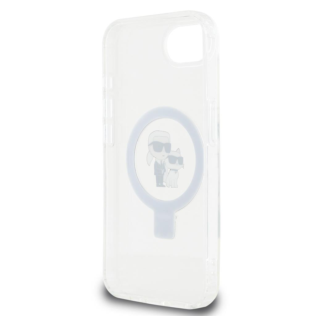 Apple iPhone 16e Karl Lagerfeld Ringstand Karl and Choupette MagSafe tok (Fehér) – KLHMPSE4HMRSKCH