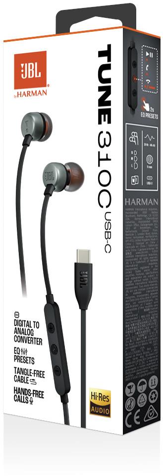 JBL Tune 310C USB-C fülhallgató (Fekete)
