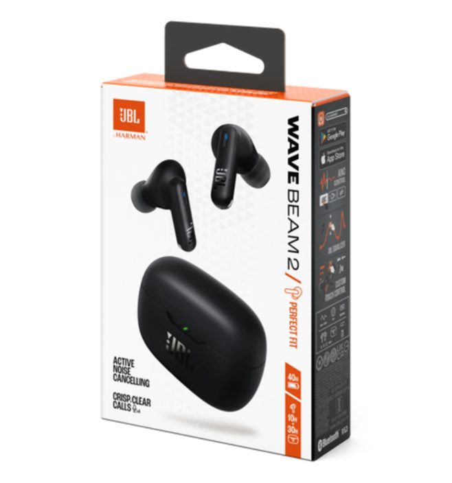 JBL Wave Beam 2 TWS fülhallgató (Fekete)