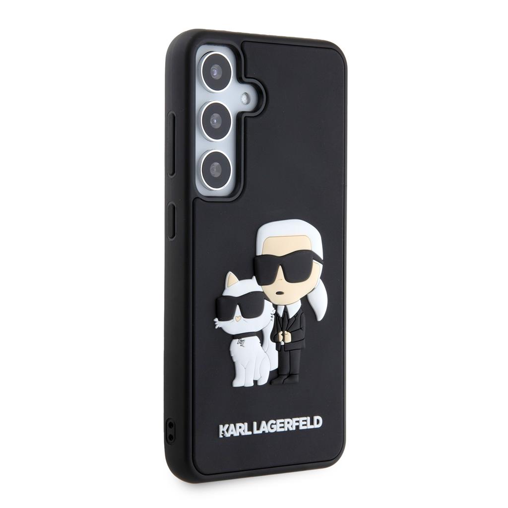 Samsung Galaxy S24 Karl Lagerfeld 3D Karl & Choupette tok (Fekete) – KLHCS24S3DRKCNK