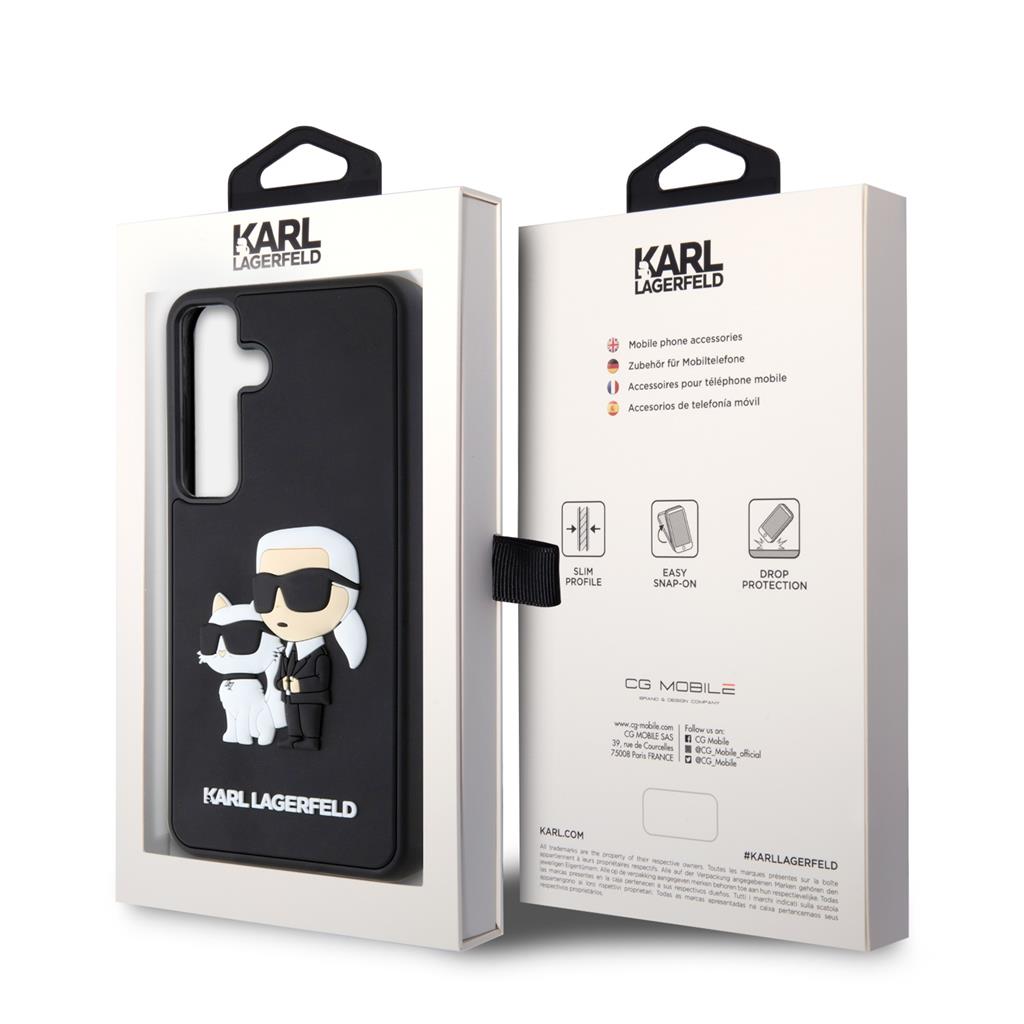 Samsung Galaxy S24 Karl Lagerfeld 3D Karl & Choupette tok (Fekete) – KLHCS24S3DRKCNK