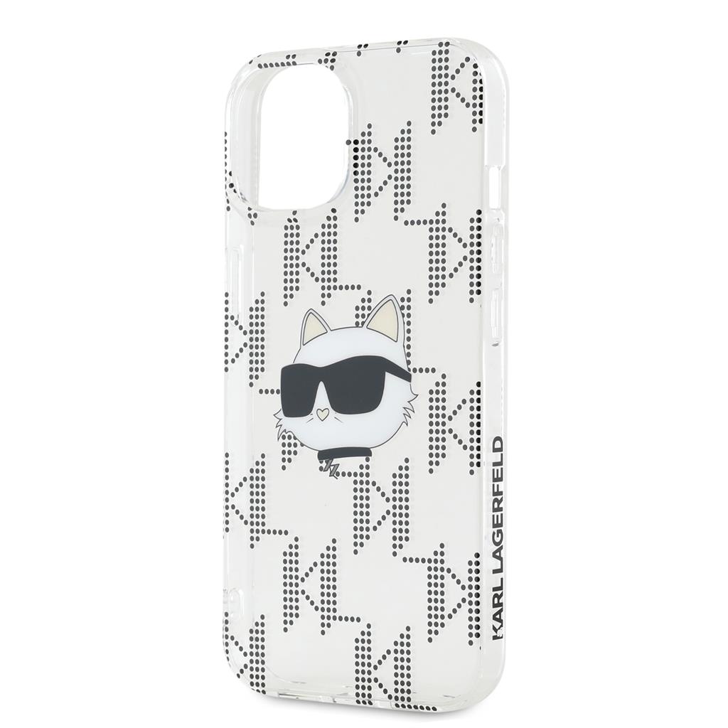 Apple iPhone 15 Karl Lagerfeld IML Electroplated Choupette Head tok (Átlátszó) – KLHCP15SHKLPCHT