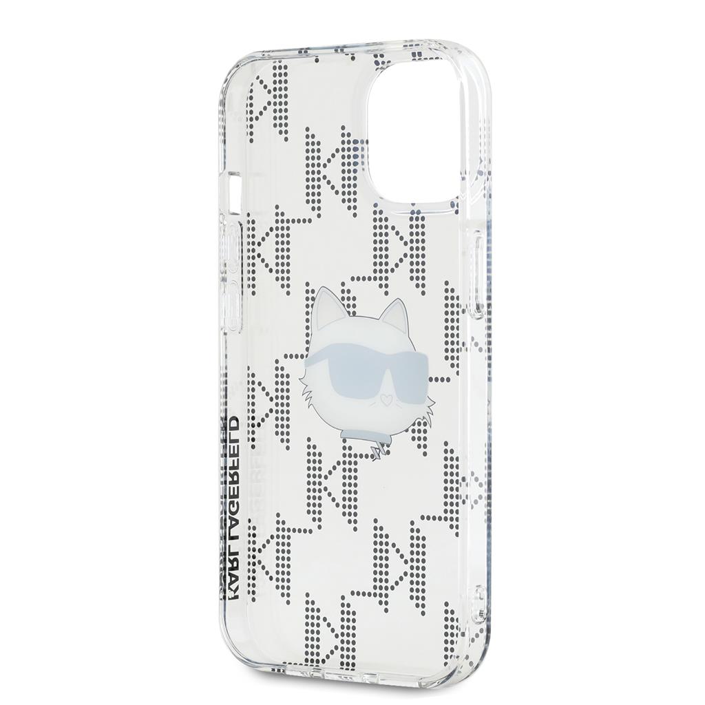 Apple iPhone 15 Karl Lagerfeld IML Electroplated Choupette Head tok (Átlátszó) – KLHCP15SHKLPCHT