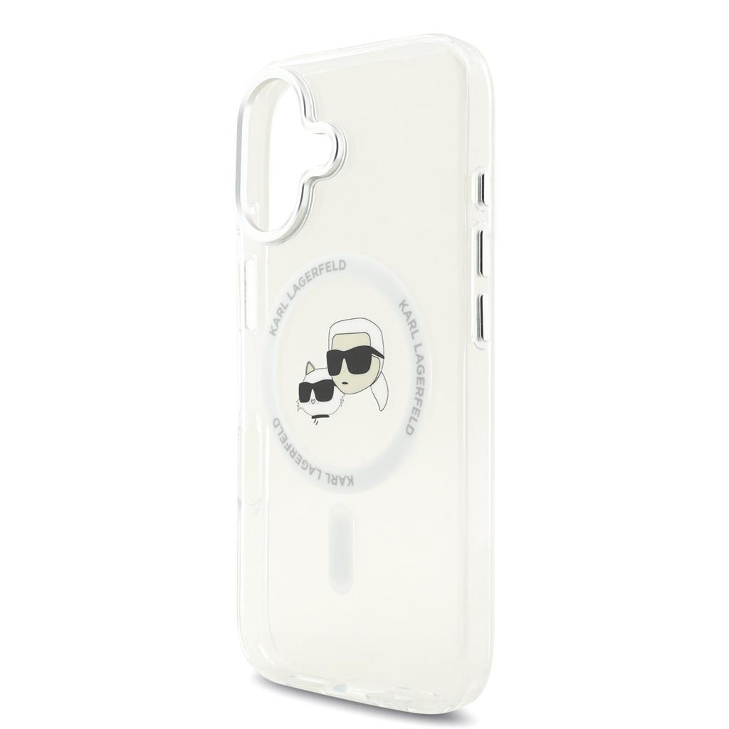 Karl Lagerfeld IML K&CH Heads Metal Frame MagSafe tok iPhone 17 (Átlátszó) - KLHMP17SHLSKCH